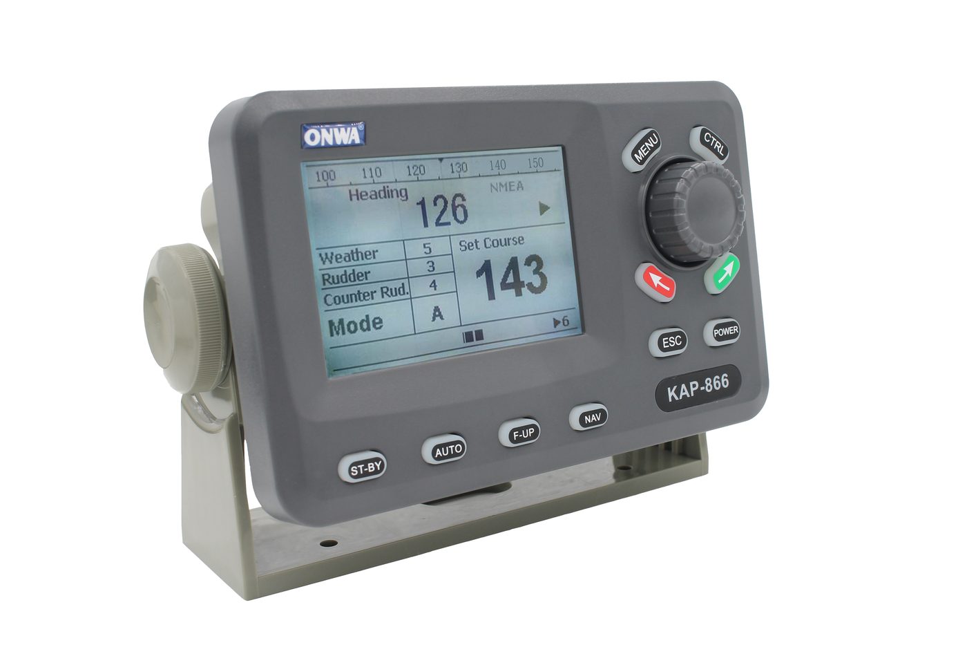 Autopilota ONWA KAP-866, vista del pannello