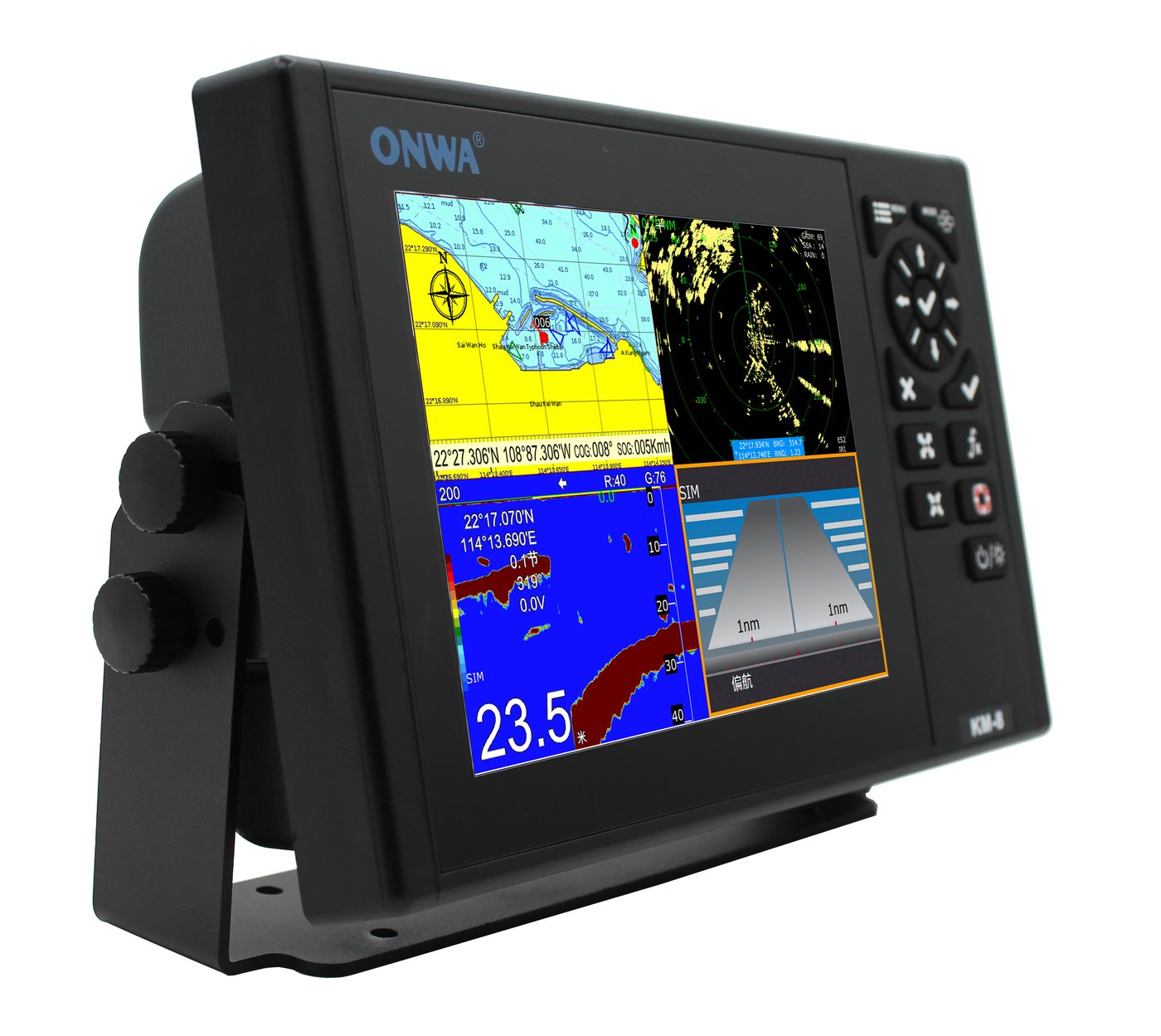 ONWA KM-8, vista laterale