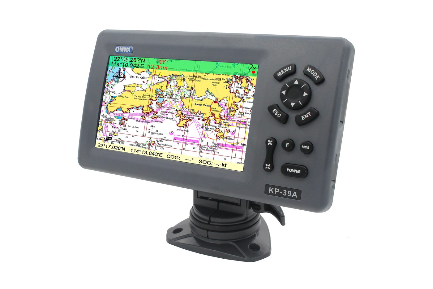 Chartplotter ONWA KP-39A, vista frontale